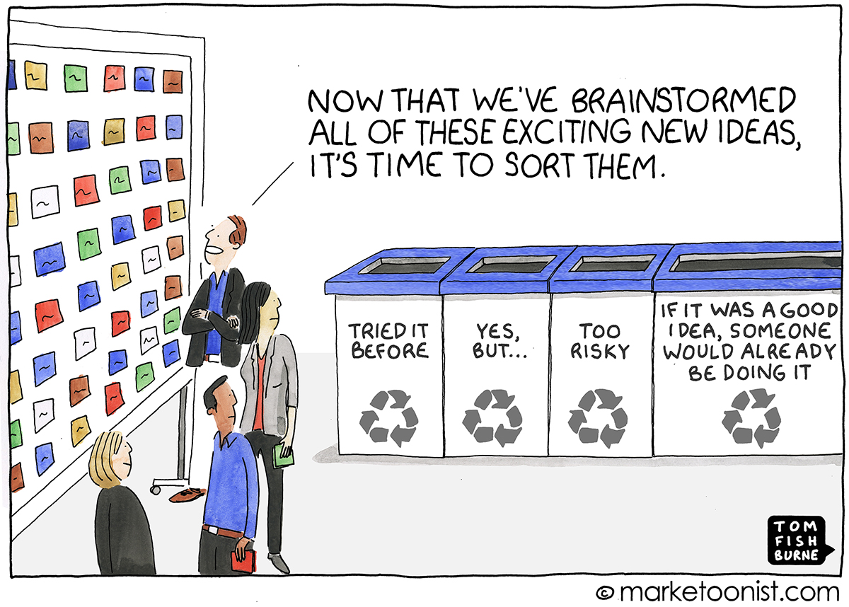 Sorting Ideas by Marketoonist