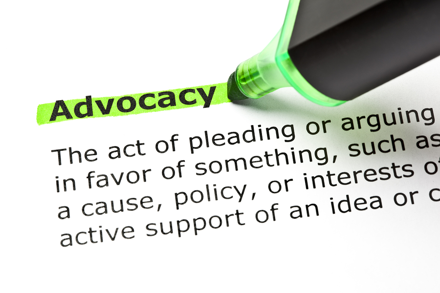 ADVOCACY highlighted in green