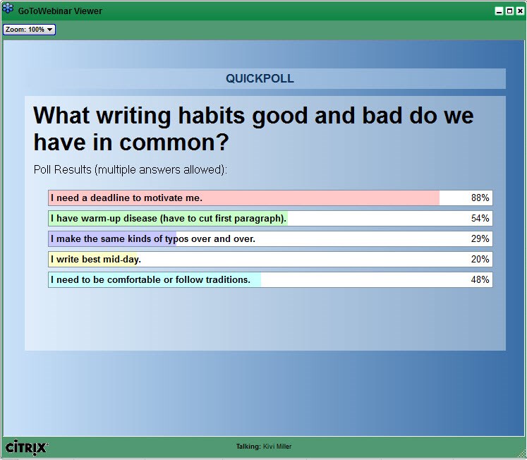 Writing Habits Poll