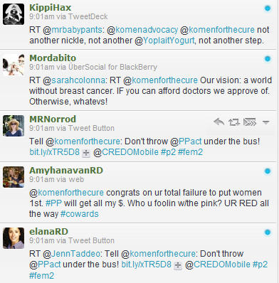 Anti Komen Tweets