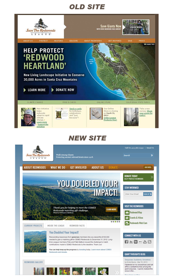 Save the Redwoods League Site Before and After