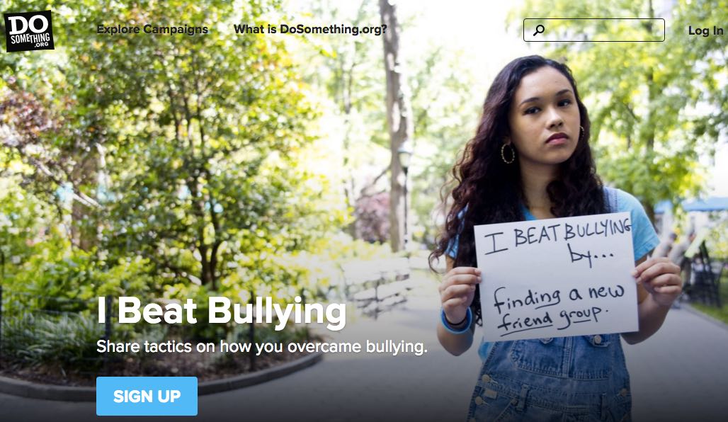 Do Something's I Beat Bullying page