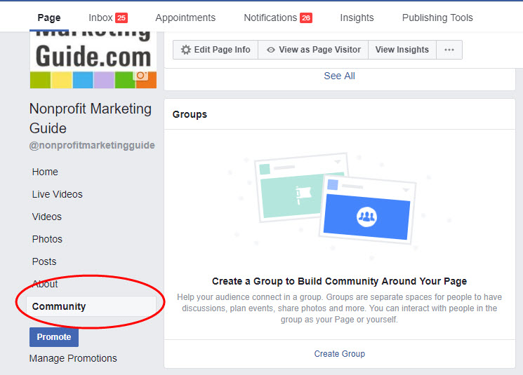 How to join a Facebook group as a page