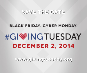 Giving Tuesday is Dec. 2, 2014