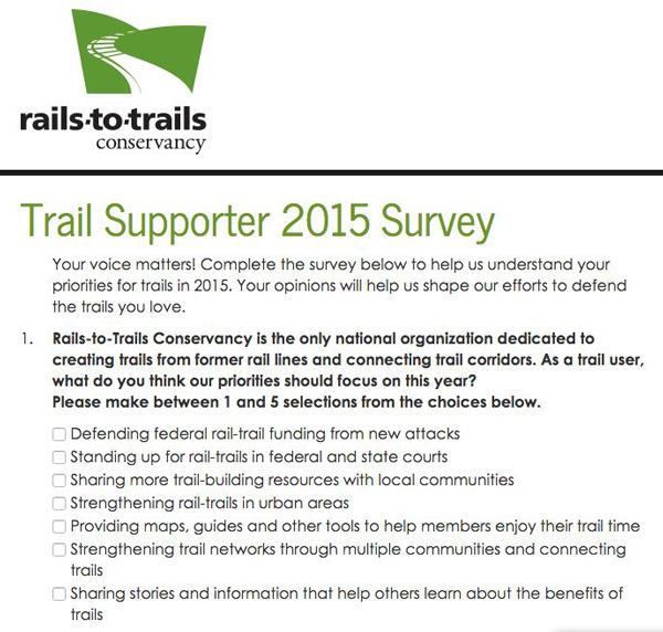 Rails to Trails Survey